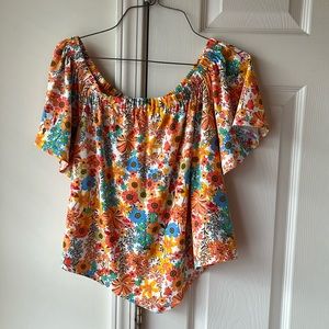 Willow and root off shoulder top